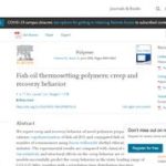 Fish Oil Thermosetting Polymers: Creep and Recovery Behavior.  
