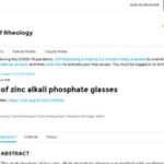 Melt Rheology of Zinc Alkali Phosphate Glasses. 