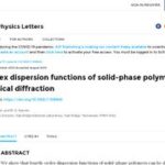 Refractive Index Dispersion Functions of Solid-Phase Polymers By Multicolor Optical Diffraction. 