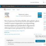 Novel porous bioabsorbable phosphate glass matrix nanocomposites incorporating trisilanolphenyl polyhedral oligomeric silsesquioxane prepared by extrusion. 